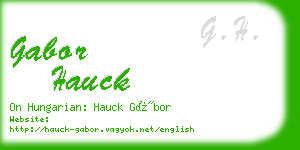 gabor hauck business card